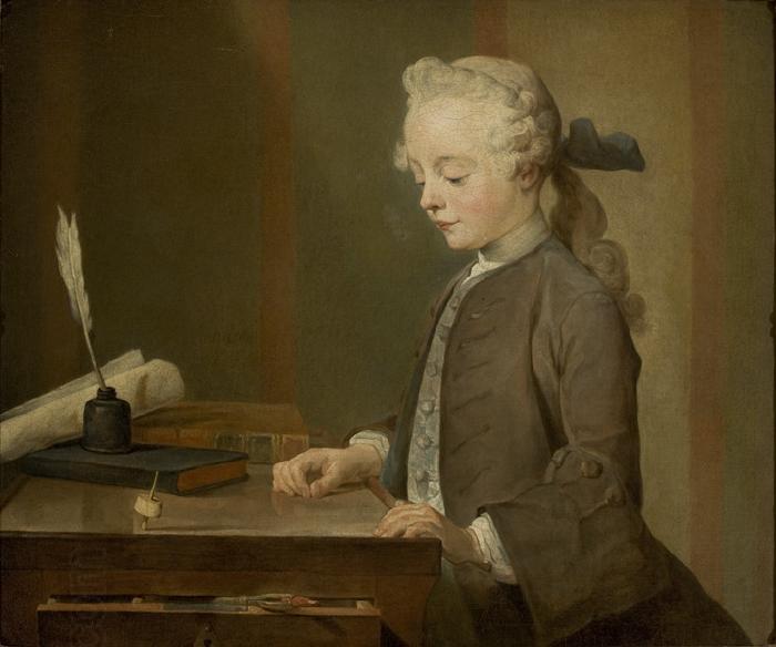 Jean Simeon Chardin Portrait of Auguste Gabriel Godefroy oil painting picture